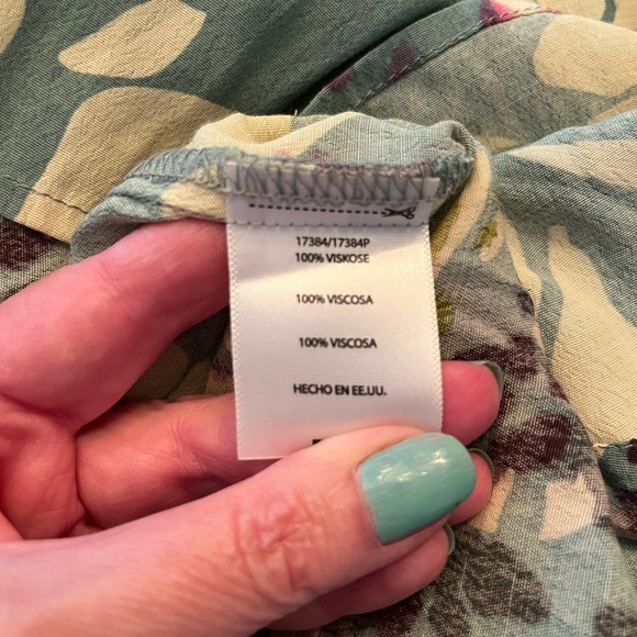 Anthropologie Dolan Left Coast Wanderlust Dress Green Floral V Neck Shift XS P - Picture 5 of 6